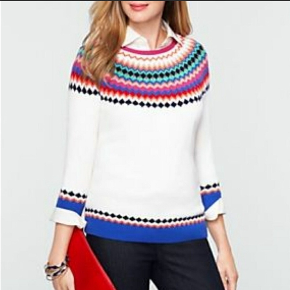 ❤️ TALBOTS NWOT FAIR ISLE SWEATER ❤️